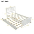 thumbnail image 4 of Cfowner Solid Wood Platform Bed with Trundle, Wood Slat Support, 4 of 5