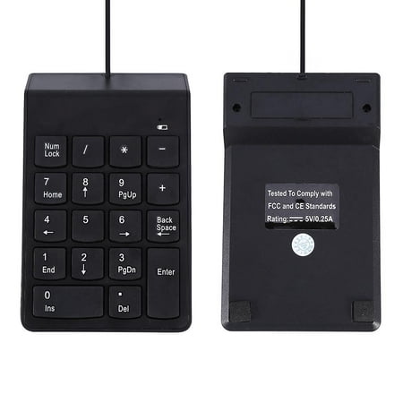 Laptop Desktop Pc Usb Zerone USB Numeric Keypad Mini Chocolate 18 Keys Universal Keyboard For Laptop Desktop PC Pro Windows System, Mini Number Pad, USB Numpad ()