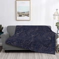 thumbnail image 2 of Fotbe Copper-Gold Gloss Outline Navy Dark Blue Manta de Franela con Estampado, Manta Ultrasuave para Cama, Sofá, Auto, Hipoalergénica y Antibolitas-50"x40", 2 of 6