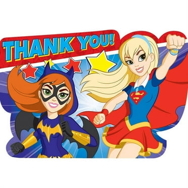 DC Super Hero Girls Postcard Thank You Notes (8 Count)