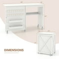 thumbnail image 3 of Gymax Folding Sewing Table w/ Compact Design Storage Shelf 2 Trays & 18 Pegs White, 3 of 10