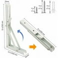 thumbnail image 5 of Soporte de estante triangular para aplicaciones de alta resistencia, soporte de consola plegable montado en la pared, soportes ahorradores de espacio, fácil instalación, material resistente, acero, 5 of 5