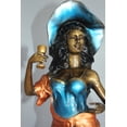 thumbnail image 3 of Nifao Lady Holding a Wine Glass Bronze Statue – Home Office Decor Sculpture, 9"L x 11"W x 26"H, 3 of 11