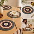 thumbnail image 5 of Xuniizn 8 Pcs Vintage Table Mats, Navy Red Concentric Round Placemats Set of 8, Heat Resistant Waterproof Place Mats for Dining, Kitchen & Party, 5 of 8