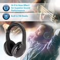 thumbnail image 6 of FLPOWER  Bluetooth Noise-Canceling Over-Ear 5 in 1 Headphones, Black, 6 of 7
