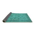 thumbnail image 2 of Ahgly Company Indoor Square Oriental Turquoise Blue Industrial Area Rugs, 4' Square, 2 of 4