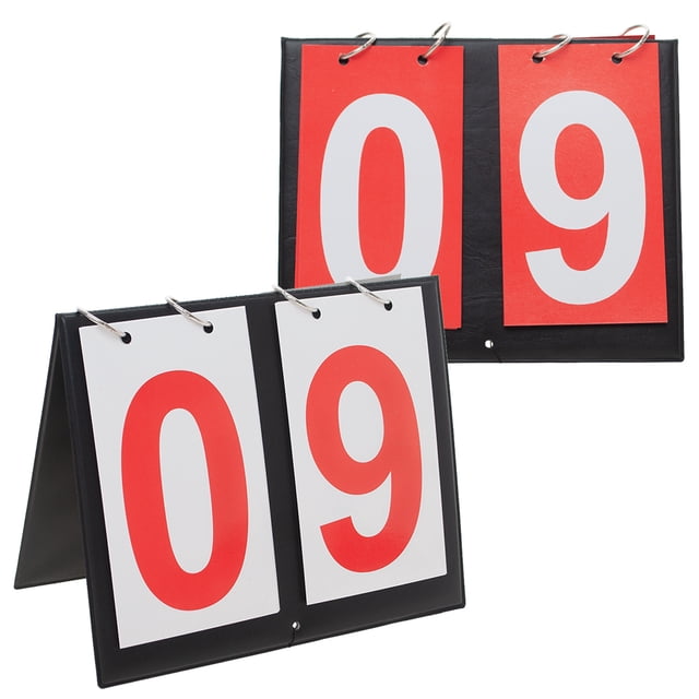 GOGO 2 Ensembles Tableaux de Pointage Sportifs Portatifs de Table Marqueur 00-99-Red Numéro + Carte Rouge
