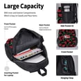 thumbnail image 4 of Disketp Cherry Mochila Estampada de Gran Capacidad con Lonchera y Estuche, Set de 3 Piezas para Estudiantes, 4 of 7