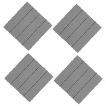 HEALEEP 4pcs Interlocking Deck Tile Heavy Duty Interlocking Deck Floors Plastic Floor