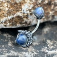 thumbnail image 3 of OUFER Claw Belly Button Rings 14G Surgical Steel Navel Piercing Jewelry Dragon Claws Holding Natural Stone Navel Belly Ring, 3 of 3