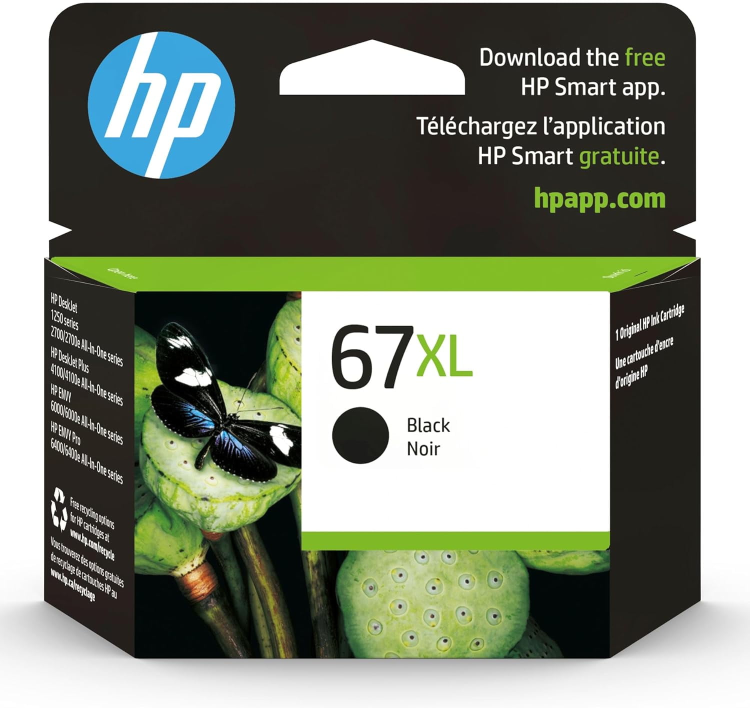 HP 67XL Tri-color High-yield Ink Cartridge, Compatible with HP