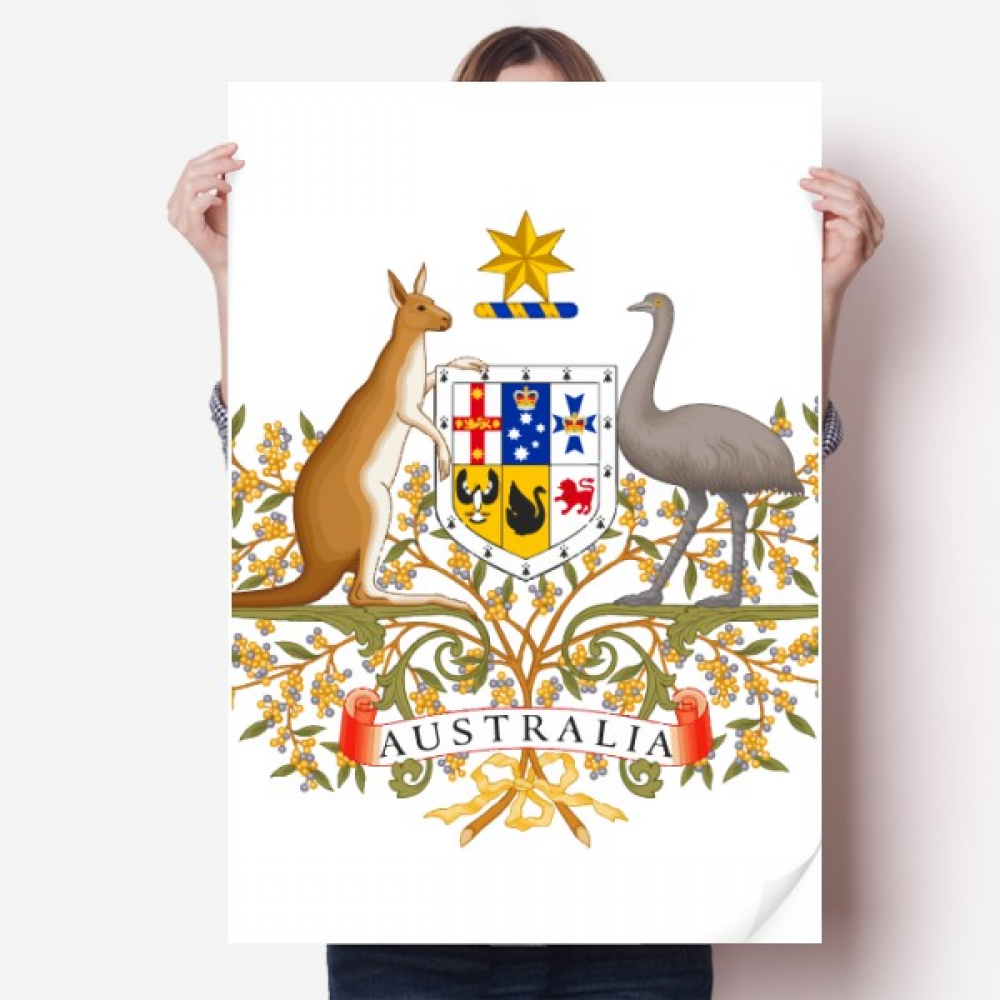 Canberra Australia National Emblem Sticker Decoration Poster Playbill