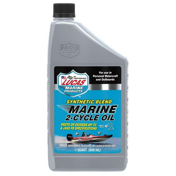 Lucas 2-Cycle Marine Synthetic Blend Motor Oil 32 Ounce TC-W3 Certified