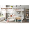 thumbnail image 6 of Llinc Store Convertible Twin Over Twin Bunk Beds or Upper Bed and Down Desk with Cushion Sets, 79"L x 40.9"W x 79"H, 6 of 10