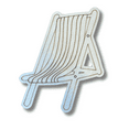thumbnail image 2 of Unfinished Wood Etched Beach Chair Shape 5" / 1/8", 2 of 2