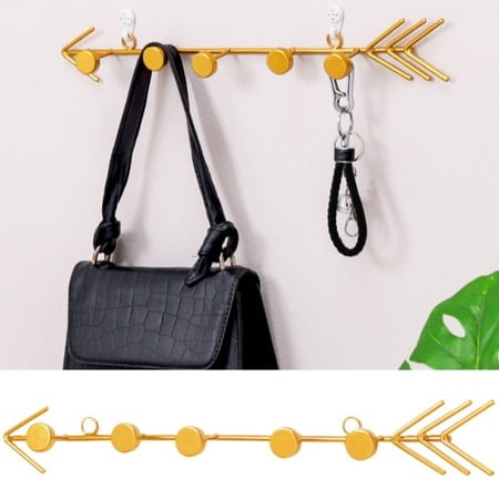 

yegeUY 50% off Clear! Arrowhead Shaped Coat Hooks For Hanging Coats Coat Rack Wall Mounted Metal Hook Rack Key Coat Towel Holder With 5 Hooks