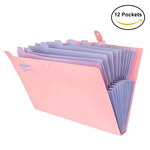 yigou expanding file folders 12 pockets accordion file folder a4 and