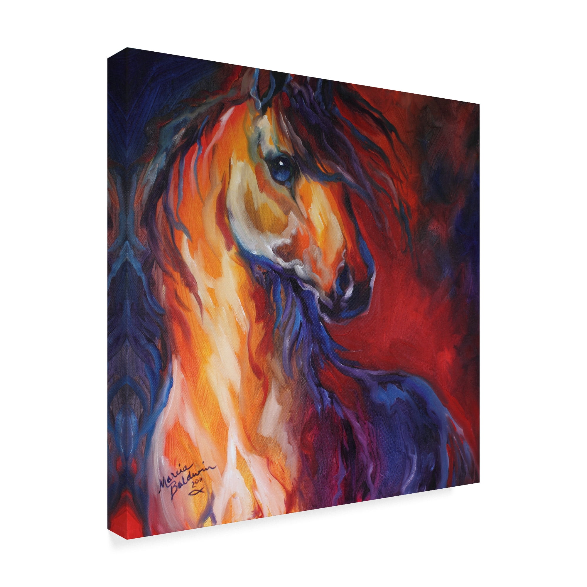 Trademark Fine Art 'Stallion Red Dawn' Canvas Art by Marcia Baldwin