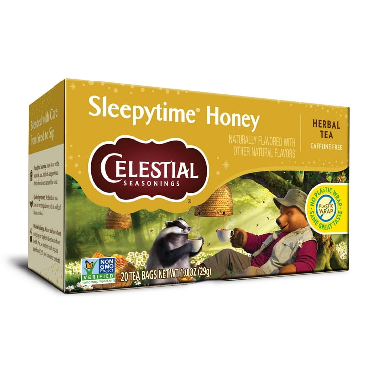 Celestial Seasonings Sleepytime Honey Herbal Tea Bags, Chamomile