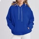 thumbnail image 2 of Tops deportivos para mujer,Sudadera con capucha degradada, blusa de manga larga con cordón, cuello redondo, tejido suave y transpirable, corte holgado para usar en casa, sopatenor, 2 of 9