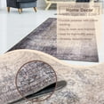thumbnail image 5 of L'Baiet Jasmine Gray Distressed Washable 2 ft. x 3 ft. Fabric Scatter Rug, 5 of 6