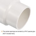 thumbnail image 5 of Unique Bargains Raccord Droit pour Tuyau de Réducteur en PVC 75x63mm, Blanc, 5 of 5