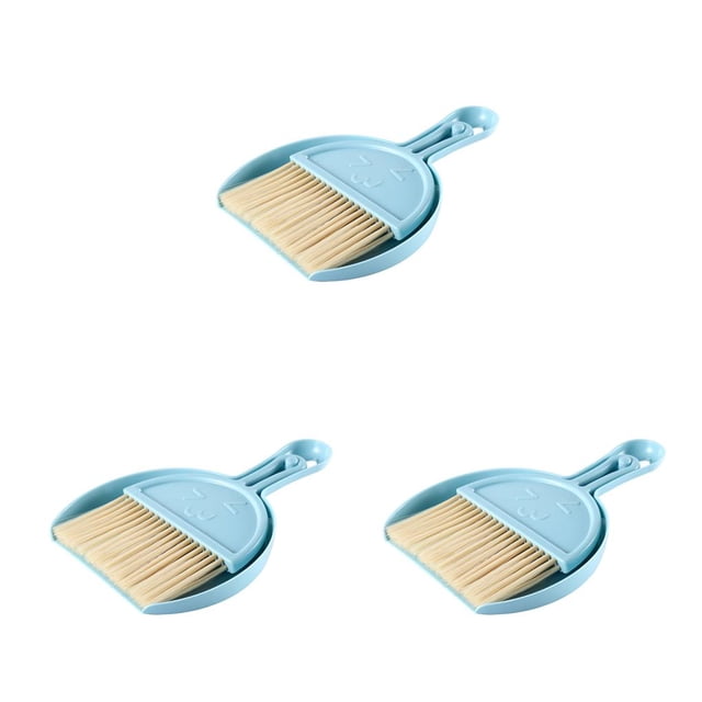 Toystoory Mini cepillo de limpieza de escoba, juego de recogedores con orificio para colgar, de plástico, suministros de cepillos para el hogar, Type1 NO1