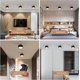 thumbnail image 4 of LED ceiling light, surface-mounted spot with wood decor, mini ceiling light, round, black, cold white 6000 K, 12 W, 4 of 4