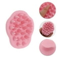 thumbnail image 3 of Unique Bargains 1 Pc Petal Shape Hair Shampoo Brush for Head Massage 3.86"x3.27"x2.48" Pink, 3 of 6