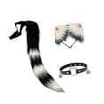 thumbnail image 2 of Conjunto de orejas y cola de , accesorios de disfraz para espectáculos de escenario, fiestas y disfraces. Estilo C, 2 of 10
