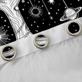 thumbnail image 4 of Homewish Black White Tree Of Life Blackout Curtains Set of 2 (52x84 Each),Stars Galaxy Print Curtain, 4 of 6