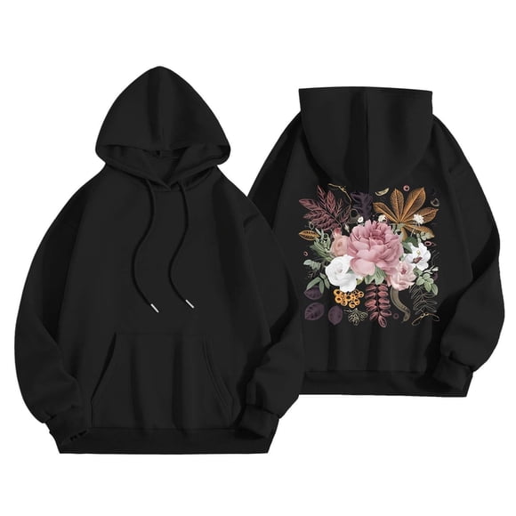 DondPO Pumpkin Sweatshirt Womens Fall Winter Oversized Hoodies Sweatshirts Funny Halloween Graphic Long Sleeve Sweaters Pullover With Pocket Halloween Sweaters Halloween Hoodies Black L Clearance!