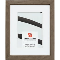 Craig Frames Farmhouse Essentials Tall, 24x30 inch Picture Frame Matted for a 20x26 Photo, Hare Brown and Grey