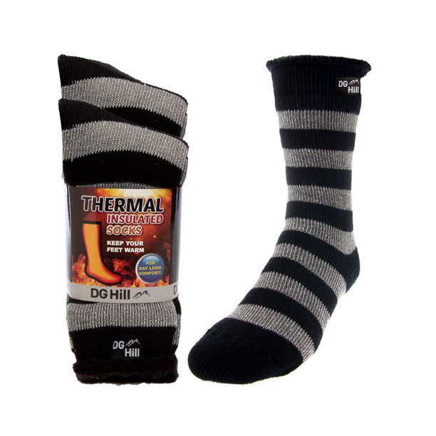 DG Hill DG Hill Heat Trapping Thick Thermal Insulated Socks for Men, 2 Pack