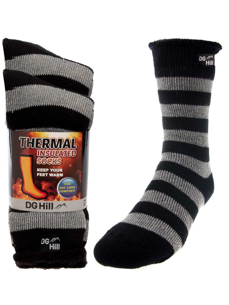 DG Hill Thermal Socks For Men, Heat Trapping Thick Thermal Insulated Winter Crew Socks, 2 Pack - image 5 of 10