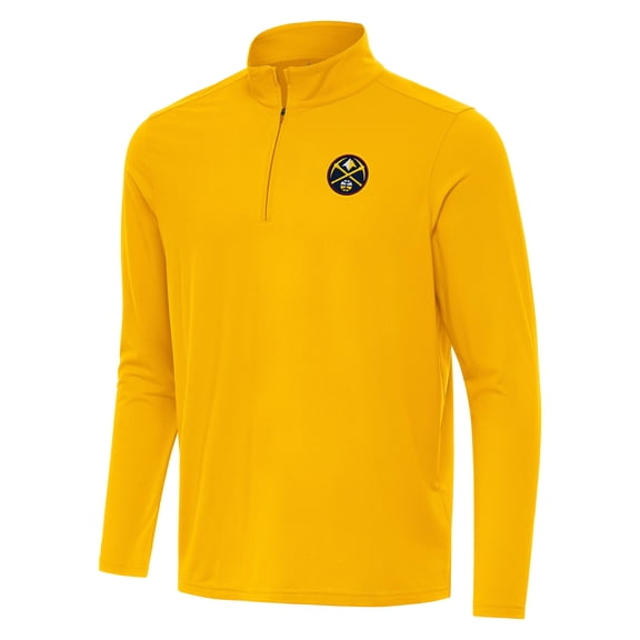 Men's Antigua Gold Denver Nuggets Intent Quarter-Zip Top