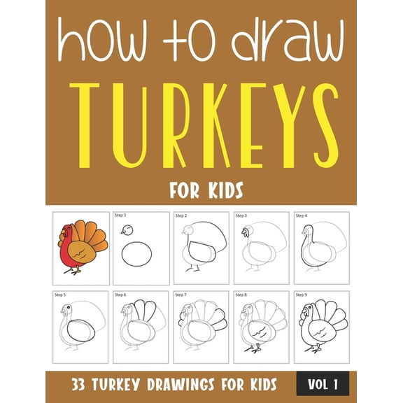 How to Draw Turkeys for Kids, (Paperback)