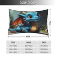 thumbnail image 2 of Balery Adorable Blue Baby Dragon Funda de Cojín Estampada, Regalos para Mujeres, Regalos de Amor para Ella, Regalos para Novia o Esposa, Funda de Almohada-20"x30", 2 of 6