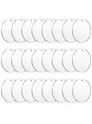 Acrylic Circle Keychain Blanks Clear Kit 120Pcs for Cricut, Golden 