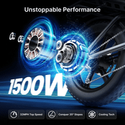 DEEPOWER Electric Bike for Adults, 2000W Peak Motor& 32MPH Electric Dirt Bike,48V 60AH Battery, 70-160 Max Miles,Dual Suspension Ebikes for Adults, 20 Fat Tire E Bike