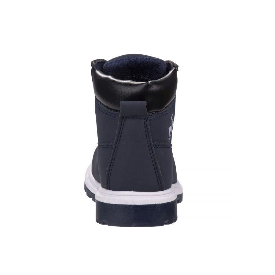 Beverly Hills Polo Club Lace Up Little Girls Construction Boots for Outdoor Activities, Navy, 1