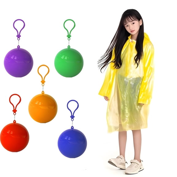 Shachafan Disposable Kids Rain Poncho With Wide Sleeves Portable Compressed Transparent Raincoat For Girls And Boys Outdoor Weather Animal Coats for Kids
