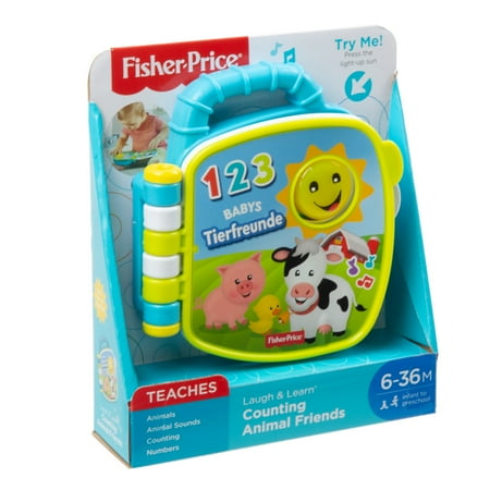 Fisher-Price - Laugh & Learn Counting Animal Friends Learning Book - Blue