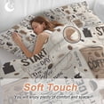 thumbnail image 5 of Coffee Bedding 3 Piece Duvet Cover Set California King, Brown Beans Cup Dessert Drink Monochrome Soft Microfiber Comforter Cover with Zipper Closure & Pillowcases, Wrinkle & FadeResistant Quilt Cover, 5 of 9