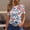 #Floral print_7 Navy, variant on Daisy Tee Shirts for Womens，Floral Print Dressy Shirts Short Sleeve Tops Scooped Neck Tunic Top Business Casual Blosues Summer Basic Boho Dressy Cute Tops 2025