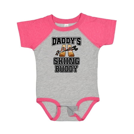 

Inktastic Daddys Skiing Buddy Kids Skis Gift Baby Boy or Baby Girl Bodysuit