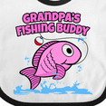 thumbnail image 4 of Inktastic Grandpa's Fishing Buddy (pink) Girls Baby Bib, 4 of 4