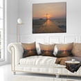 thumbnail image 2 of Designart Large Pier at Koh Rong Island - Modern Beach Throw Pillow - 16x16, 2 of 4