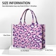 thumbnail image 3 of Large Capacity Tote Bag,Pink and Purple Of Leopard Print Handbag Fashion Luxury Tote Bag,15.7"x13"x 5.1" Inches,Laptop Compatible, 3 of 6