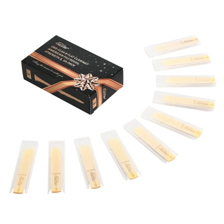 Eastar 10 Pack Bb Clarinet Reeds Strength 3.0 Fit for Beginning and Intermediate Level